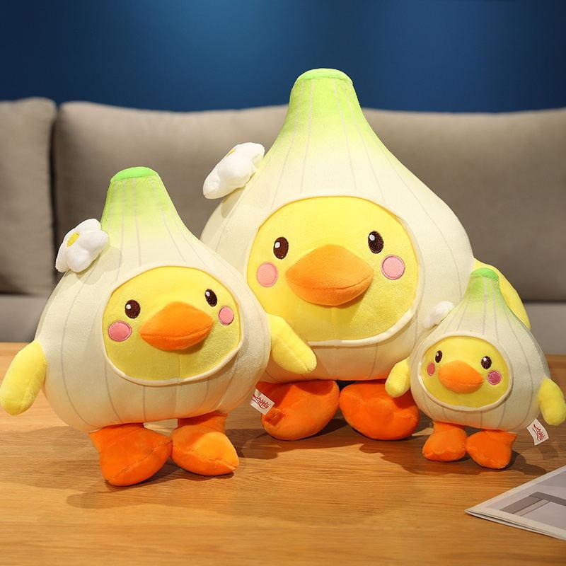Cute Garlic Plush Toy Cartoon Duck Doll Creative Garlic Duck Rag Doll