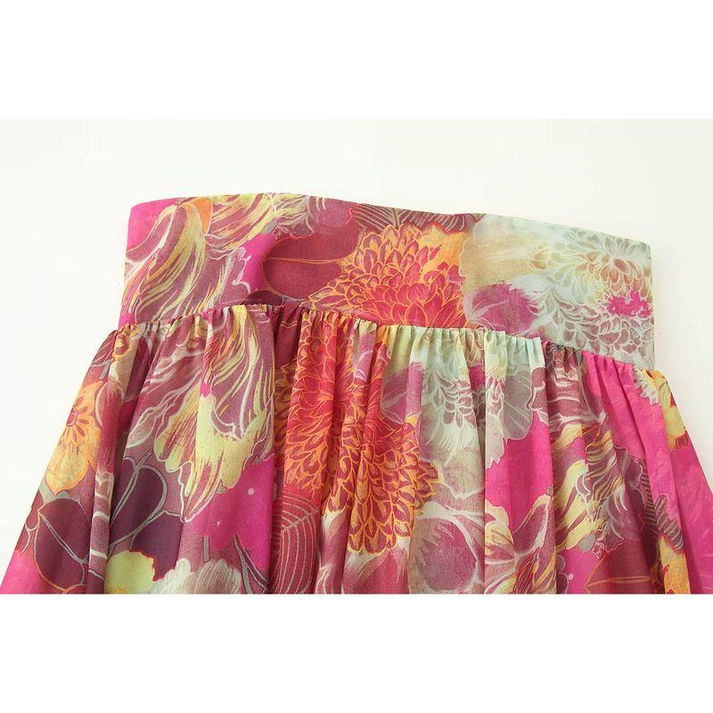 Kaslead New Arrival Women's Clothing Fashion Style Fashion Silm Print off-the-Shoulder Straight Collar Dress 3095120