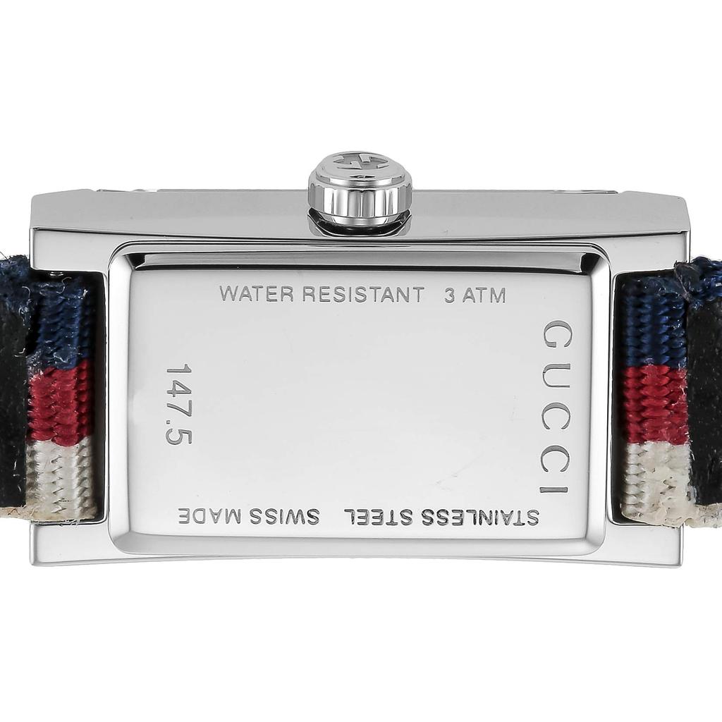 Uhr G Frame Zifferblatt Edelstahl Saphirglas Quarz Schweizer Uhr YA147508 Mehrfarbig [Gucci] G-Frame Weiß/Rot/Marineblau 25,5MM Damen [Artikel]