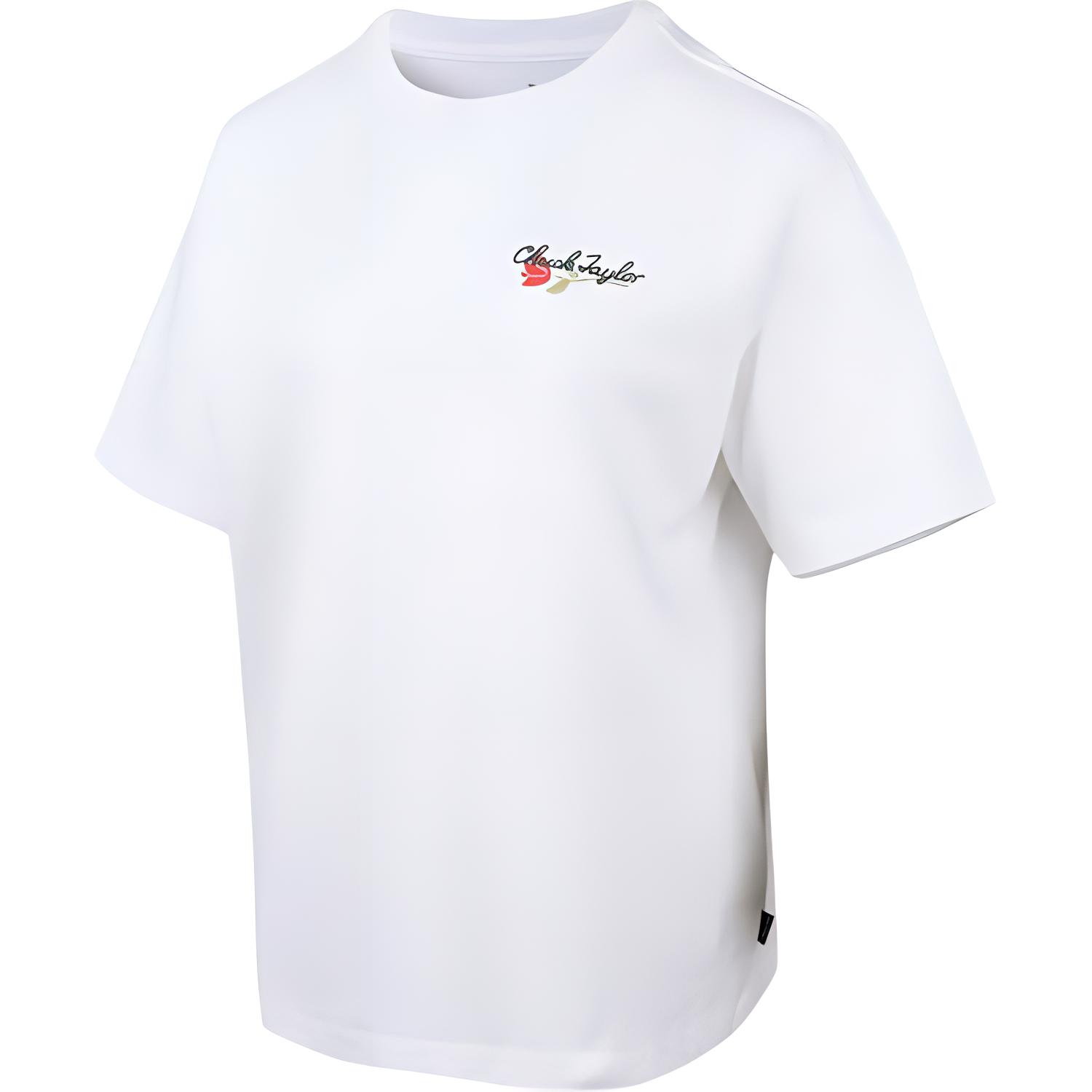 

New Converse T Shirts Women s White 10025186-A01 XL