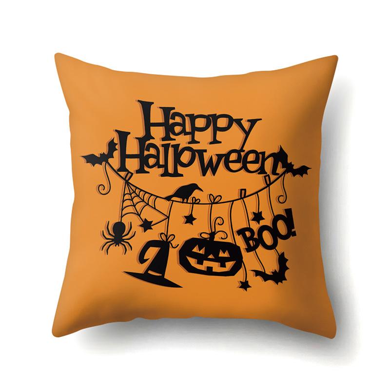 Halloween Pillowcase Car Waist Pillow Pumpkin Sofa Cushion Cover Office Home Living Room Pillowcase