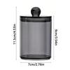 3Pcs With Lids Cotton Swabs Holder Wide Mouth Clear Qtip Dispenser Space Saving Moisture-proof Makeup Sponges Container Makeup