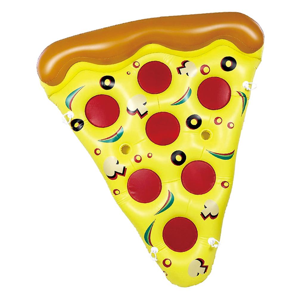 Giant Inflatable Pizza Slice Pool Float, Fun Pool Floaties, Swim Party Toy, Summer Pool Raft with Cup Holders жёлтый