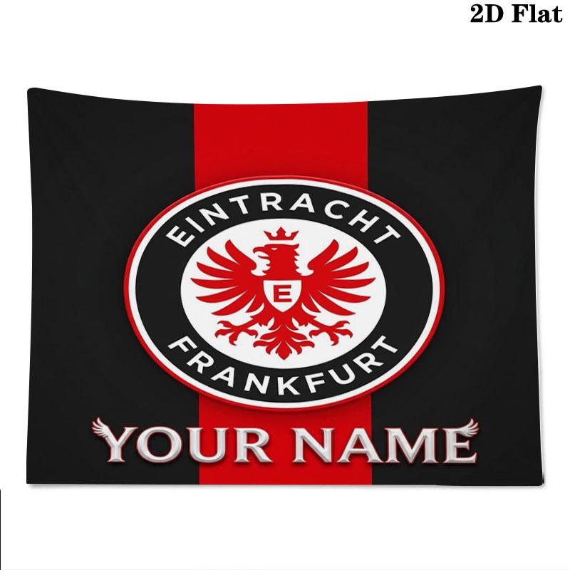 Eintracht Frankfurt Custom Name Wall Tapestry Aesthetic Wall Hanging Printed Fabric Blanket Decorative Tapestries for Bedroom Living Room Home Decor