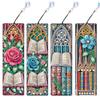 4Pcs Special Shaped Colorful Pattern Diamond Bookmark Art Project DIY Diamond Bookmark with Crystal Pendant for Reading Day Gift