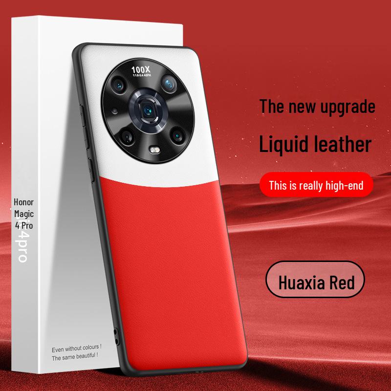Liquid Leather Shell Protective Cover for Honor Magic 4 Pro Provides Anti-fall Protection In a Single Piece Shipment.