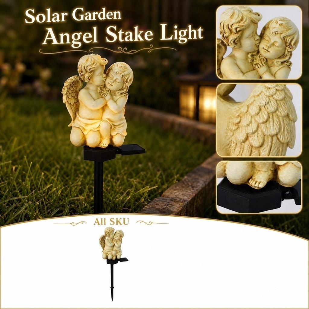 Garden Stake Lights, Resin Couple Decoration for Outdoor and Yard