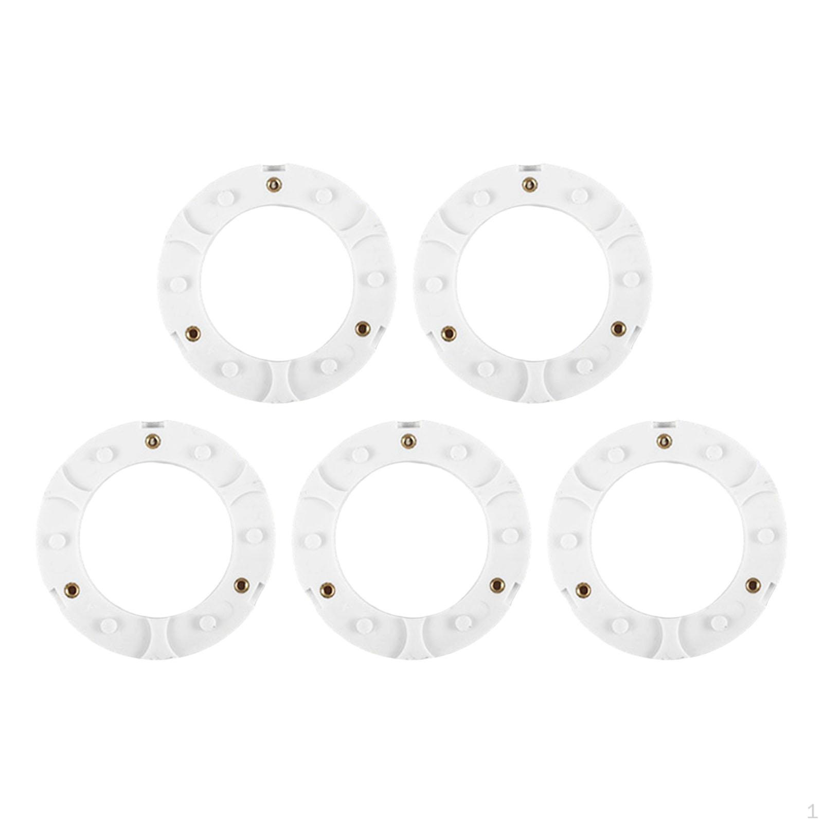 

5Pcs KD Lampshade Buckles, White, DIY Mounting Replace Parts Hardware, Sturdy Central Rings, Lamp