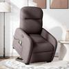 VidaXL Fauteuil inclinable de massage électrique Marron foncé Tissu 3303007