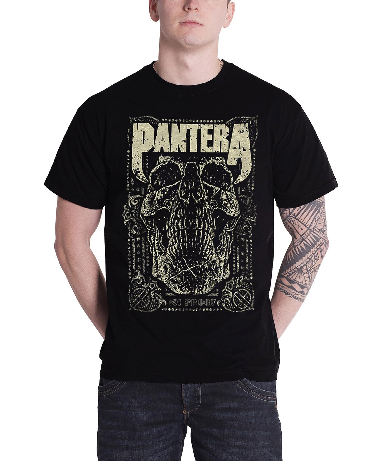 Pantera T Shirt mens 101 Proof Skull band logo Official New Black L