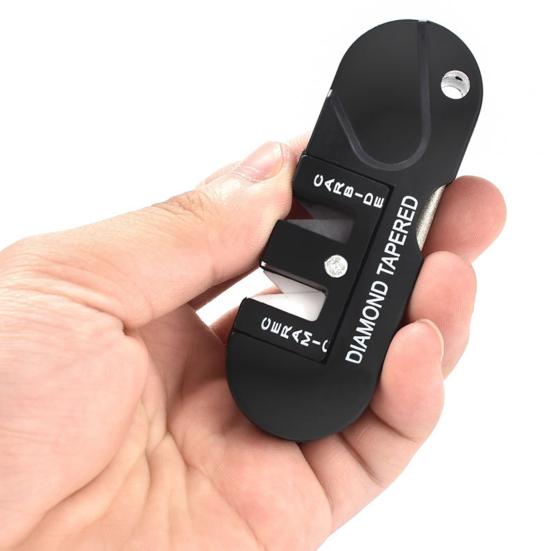 Outdoor Pocket Whetstone Tool High Hardness Diamond-Material Mini Cutter Sharpener Portable Fishhook Grinding Multifunctional Camping File Cutter