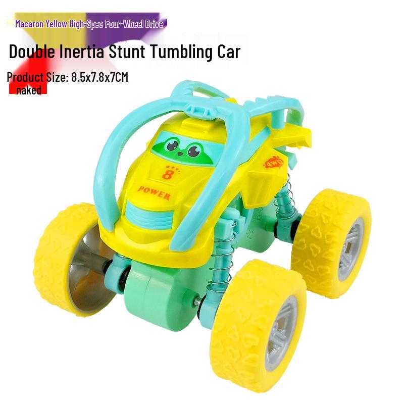 Children's Toy: Inertia-Powered 4WD Stunt Off-Road Vehicle
