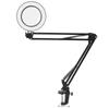 LED 5X Magnifying Lamp with Clamp USB Dimmable Desk Magnifier Light for Reading Embroidery