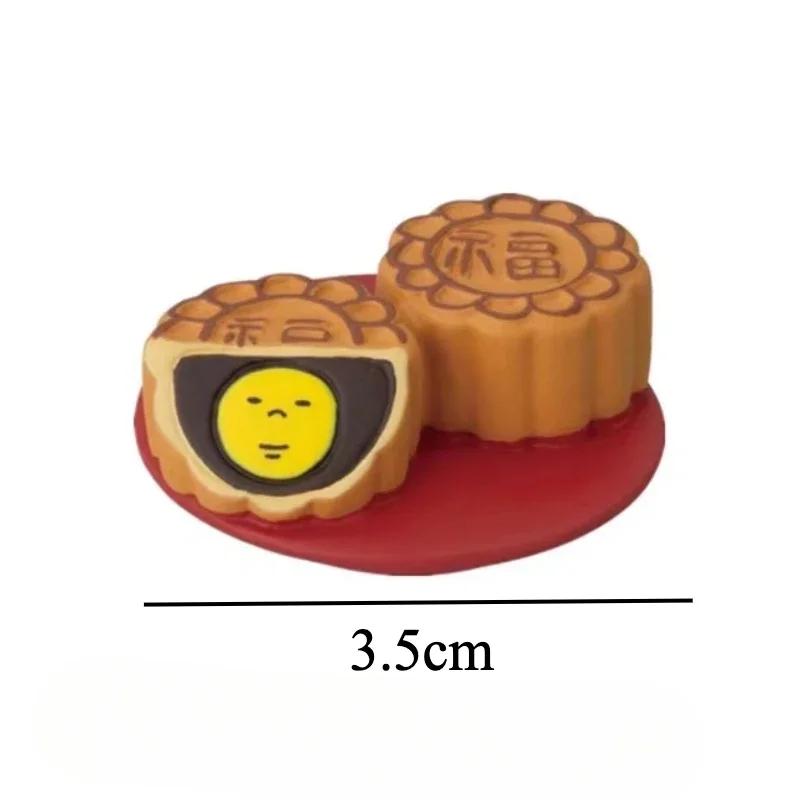 Mid-Autumn Festival Decoration Kawaii Mini Doll Ornaments Cute Mooncake Cat Desktop Decor DIY Scene Room Decoration Wholesales