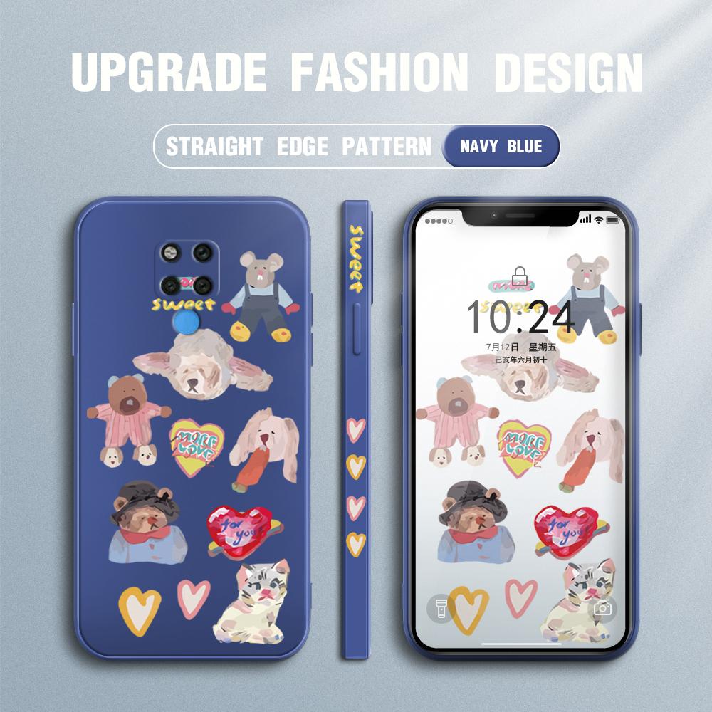 

Чехол для телефона с мультяшным красочным узором, квадратный, жидкий, силикон, TPU, полное покрытие, противоударный, защитный чехол для камеры Huawei Honor Vivo Vivo Y55S 2023 5G темно-синий