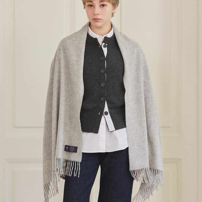 ABRAHAM MOON Merino-Wollschal 70cm - Silber