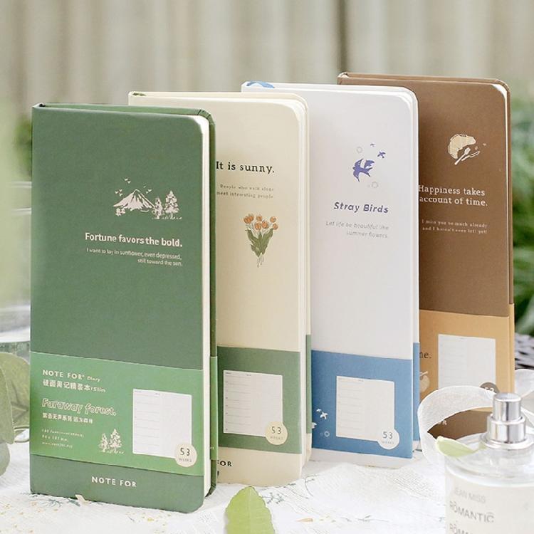 Leichtes Design Wochenplaner Notizbuch mit selbst auszufüllendem Layout und Recyclingpapier für Reiseaufzeichnungen