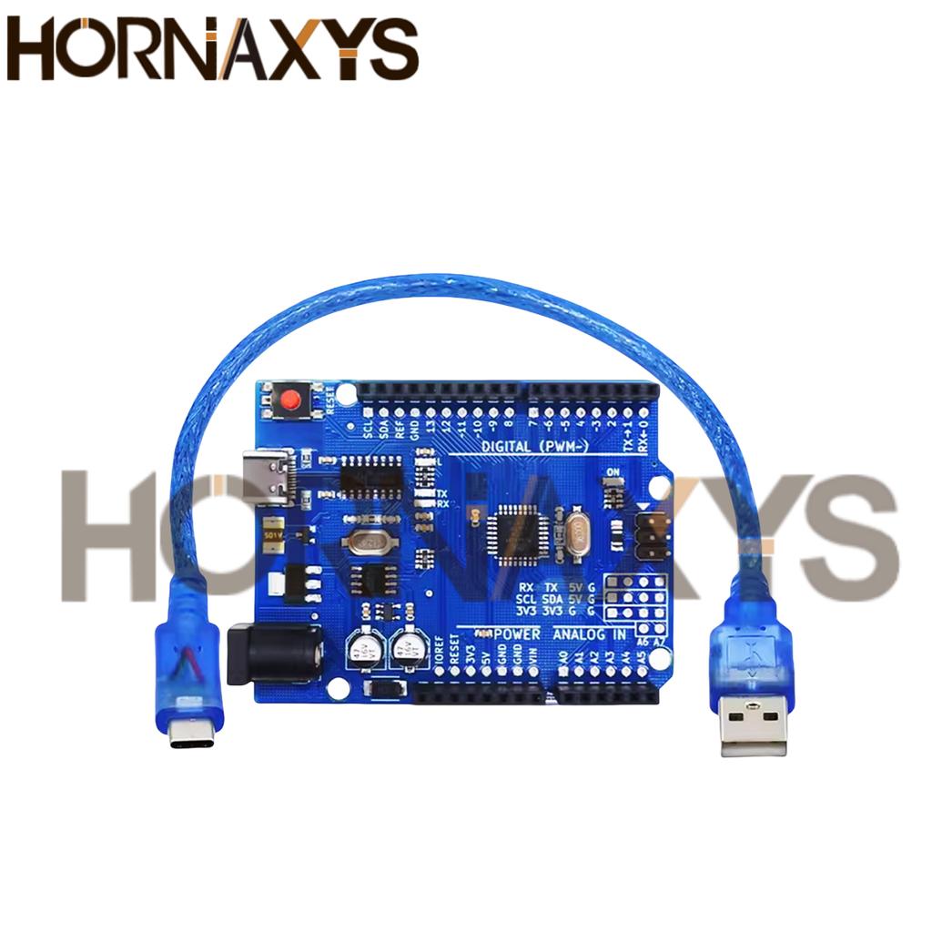1-10PCS UNO R3 CH340G MEGA328P Chip UNO R3 + USB/TYPE-C/MICRO Cable ATMEGA328P-AU Development Board 16Mhz