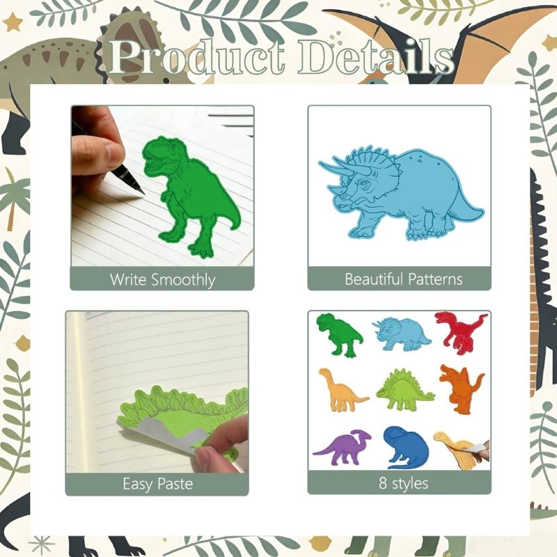 Cute Cartoon Animal Themed Design Reusing Stick Note Selves Adhesive Write Pad Removable for Journaling Office School