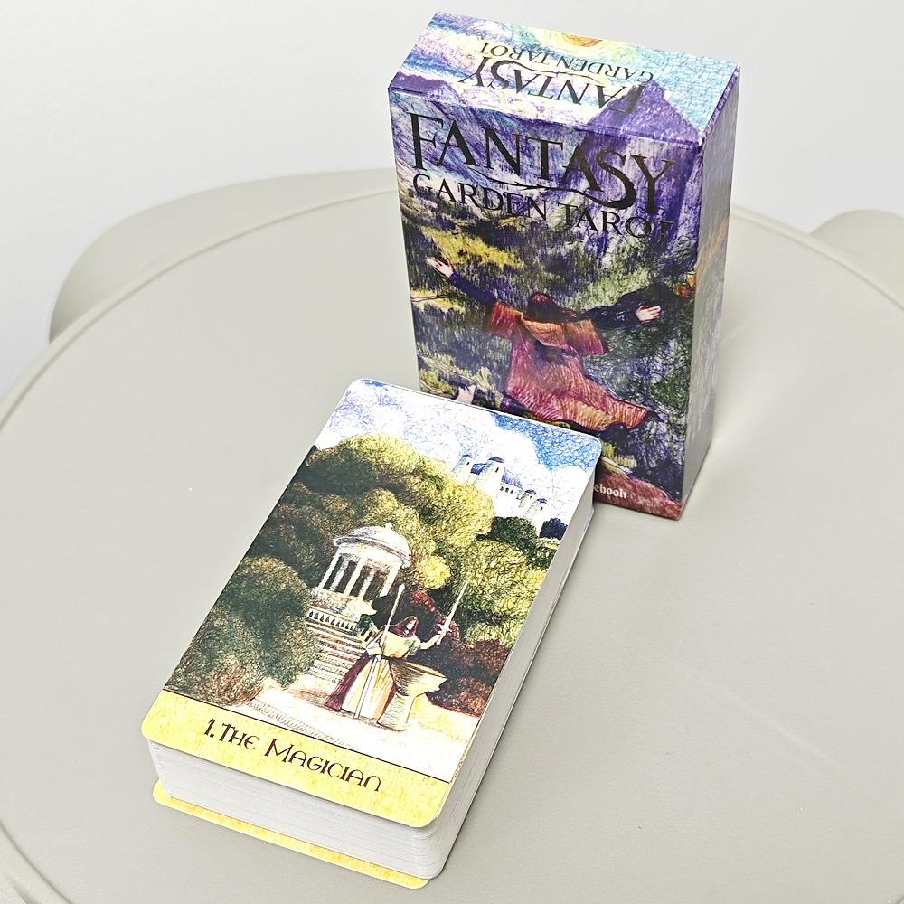Fantasy Garden Tarot 78 Pcs Cards In Rider-waite System Made with Ballpoint Pens In Eight Colors 10.3*6cm