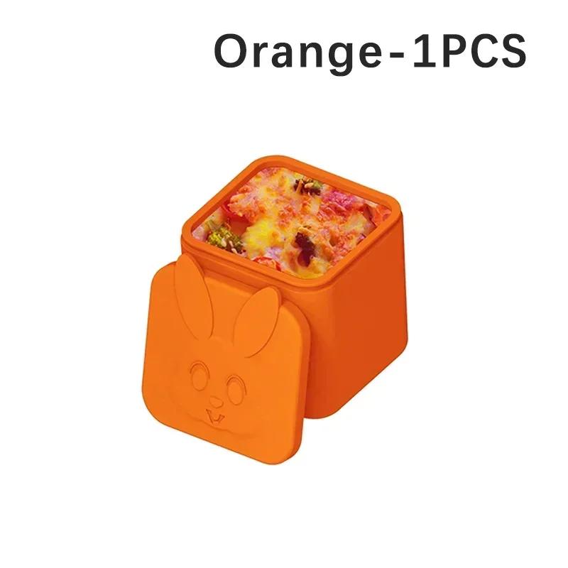 

Reusable Square Silicone Snack Container with Lid Leakproof Kids Food Sauce Dip Storage for Lunch Box Portable Squeeze Pouch