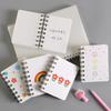 A7 Pocket Book Notebooks Small Flower Love Small Cute Side Flip Coil Book Student Mini Portable Flip Notepad
