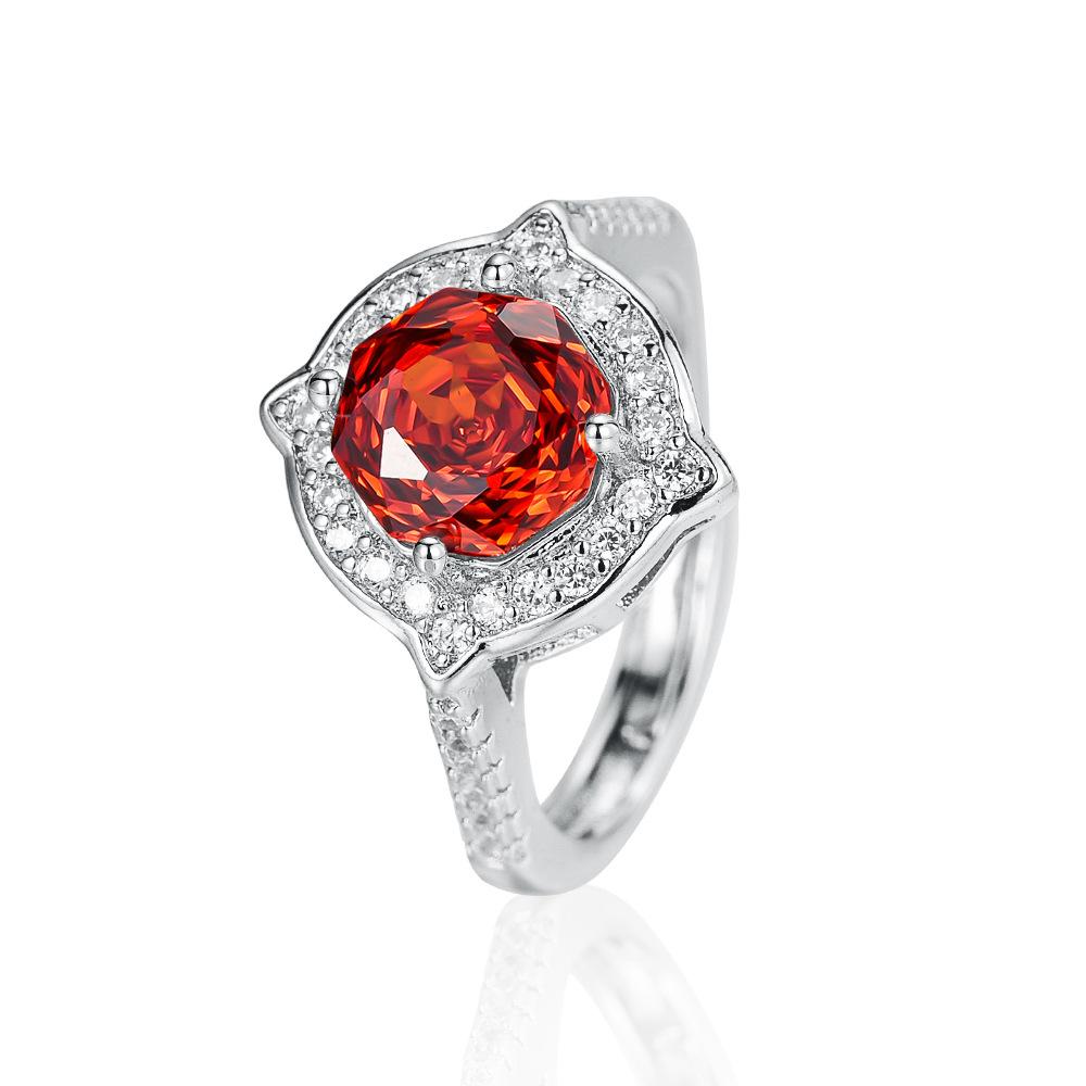 New Flash Rose Millennial Cut Zircon Colored Treasure Ring Luxury Ring