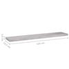 VidaXL Floating Wall Shelves 2 Pcs Concrete Grey 120x23.5x3.8cm MDF