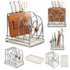 Stainless Steel Kitchen Storage Rack M-Shaped Slots Cutting Board Rack  Kitchen Countertop