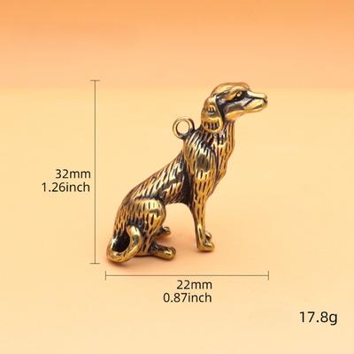 2ks 3D odlévání psů Minifigurka zvířat v retro stylu Kovová plastika Domácí kancelář Pokoj Dekorace na plochu Sbírejte ozdoby Dárek