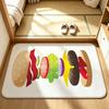 hamburger Floor Mat Bedroom Carpet, Bathroom Foot Mat, Doormat, Non-Slip Absorbent Multi-Use