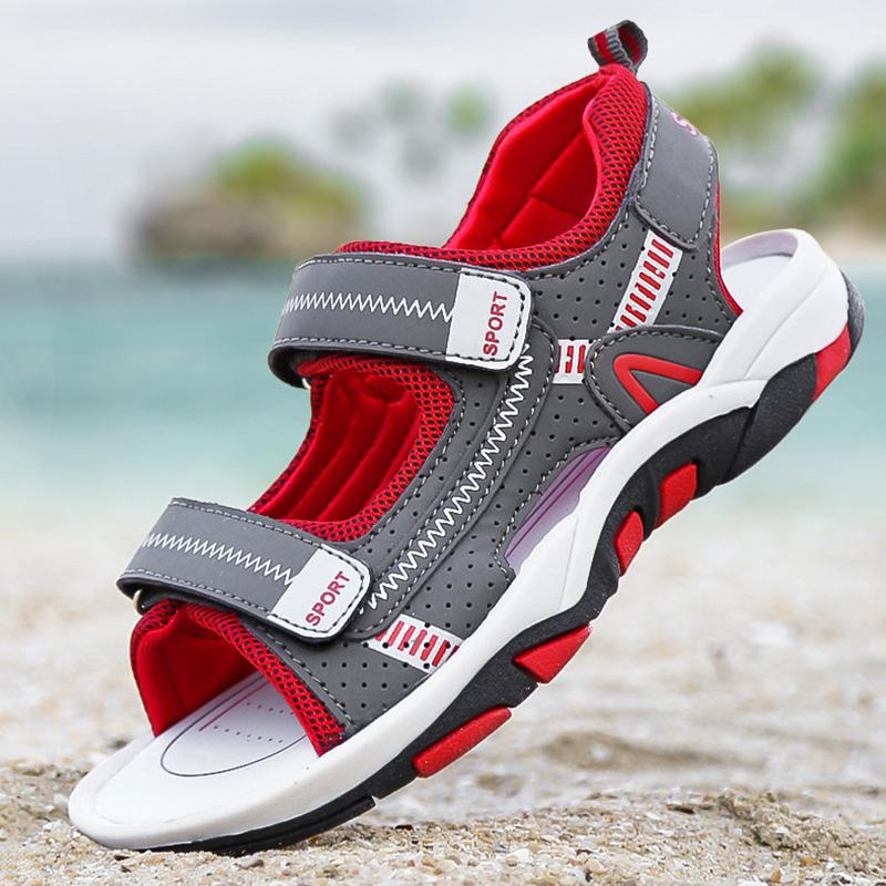 

Kids Sport Sandals for Boys Breathable Outdoor Soft Sole Beach Shoes Summer Children s Casual Walking Sandals Anti-Slip 25 красный