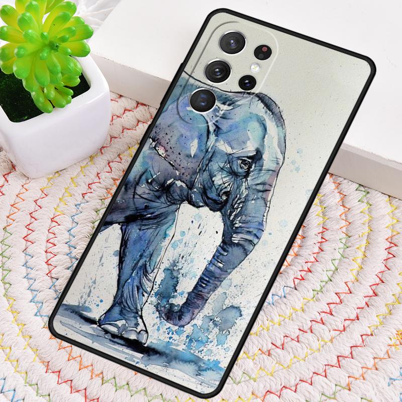 Elephant Cool Colourful Art Phone Case for Samsung Galaxy note 10 pro S26 Ultra S23 S24 FE S25 S21 S22 PLUS shockproof Cove Galaxy S26 Plus
