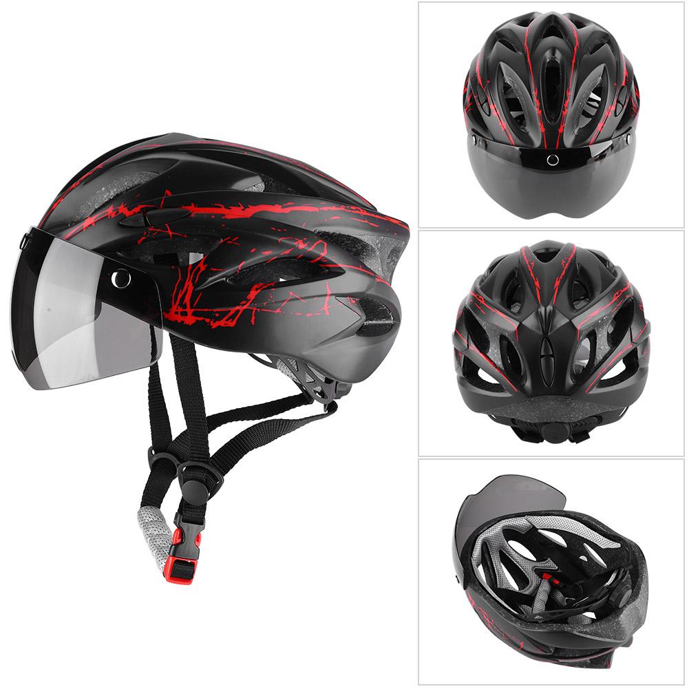 Sicherheitshelm für Erwachsene Mountain-Rennrad Leichtes Fahrradzubehör mit Brille