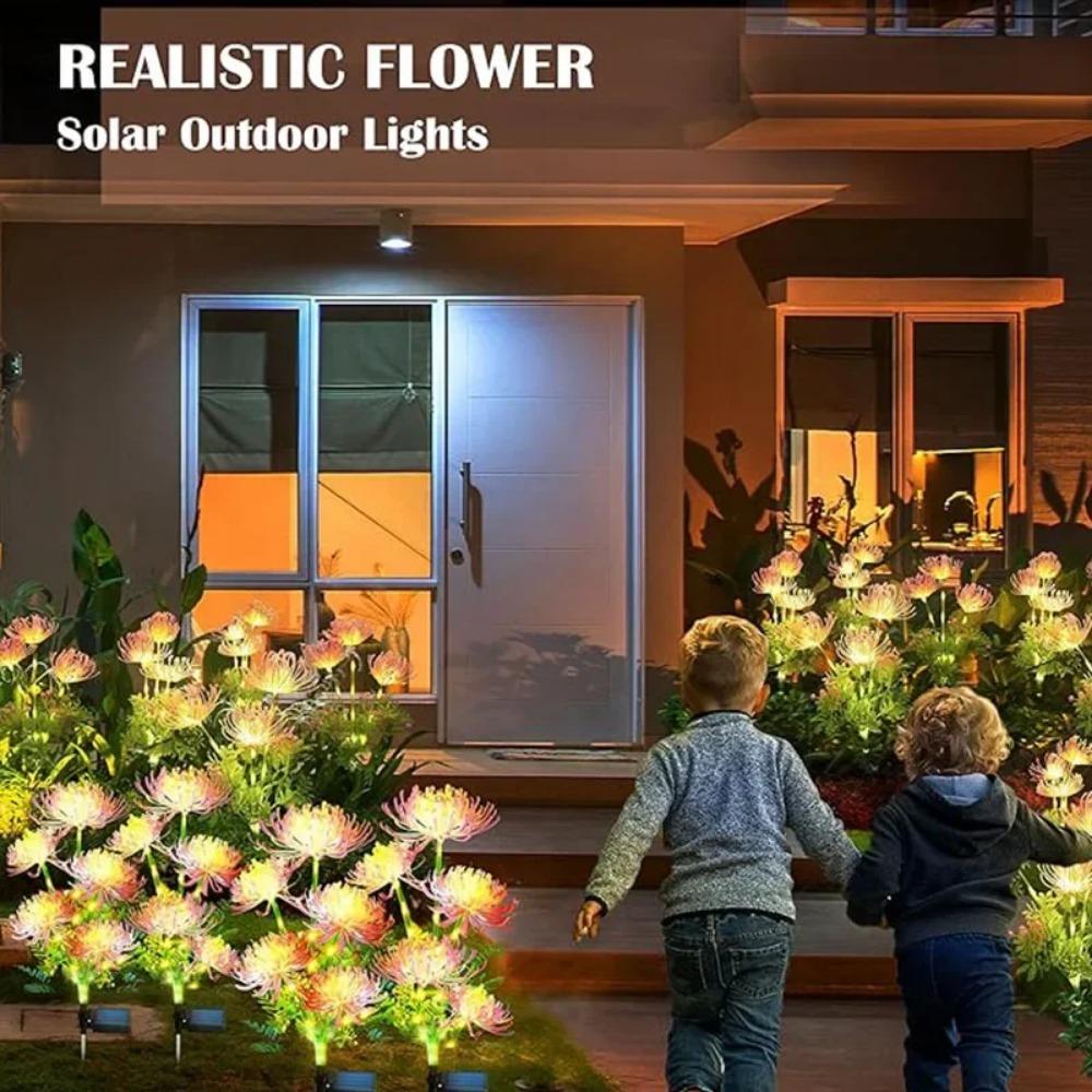 30W LED Solar Flower Lights Glowing Flowers Lamp Stems Outdoor Solar Garden Lights Waterproof for Outside Yard Patio Home Decoration