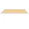 VidaXL Retractable Awning Yellow and White 3x2.5 M Fabric and Aluminum 3154531