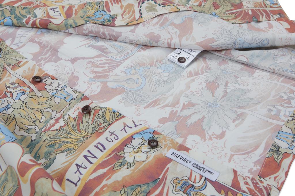 DIAFVINE Dv.Lot 684 Land Of Aloha Shirt -Orange-