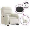 Electric Recliner Chair with Rising Function Cream Velvet