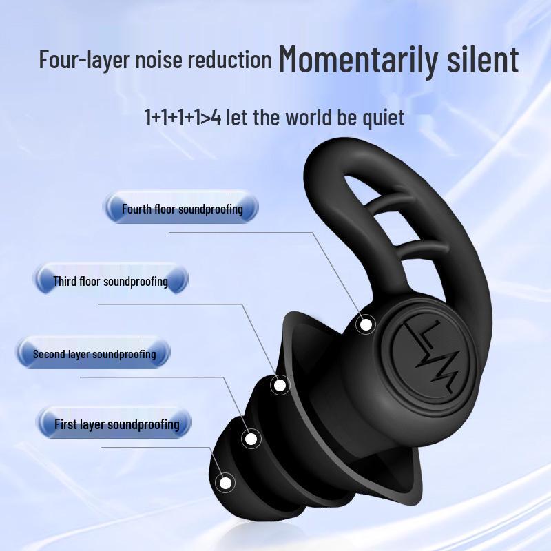 Silicone Soundproof Earplugs: Sleep, Study & Swim Noise Reduction
