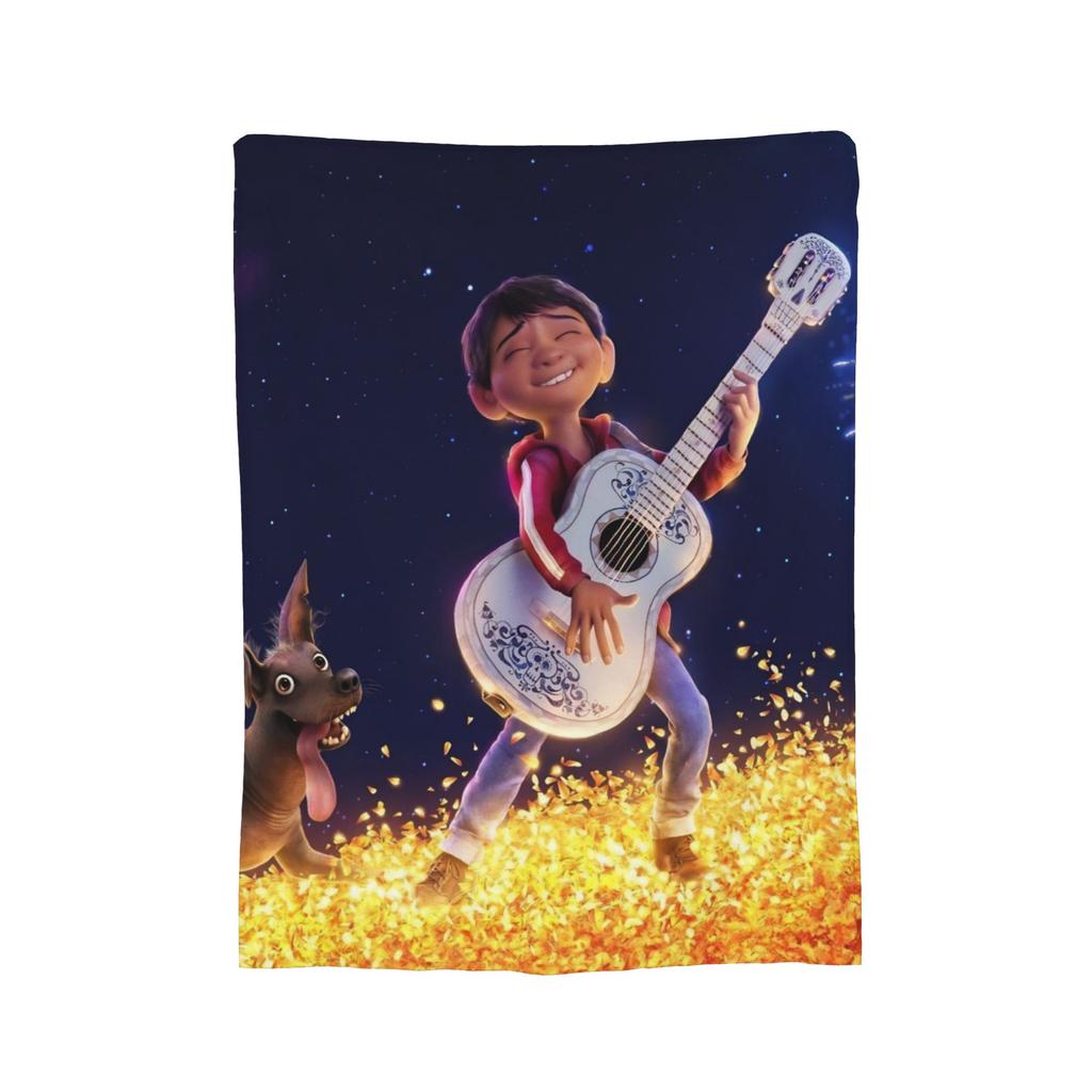 Cartoon Coco Day of The Dead Knitted Blankets  Plush Throw Blankets Bedding Couch Decoration Soft Warm Bedspreads,