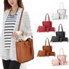 4Pcs/set Fashion Portable Leather Wallet Purses Shoulder Bag Crossbody Bag Handbag