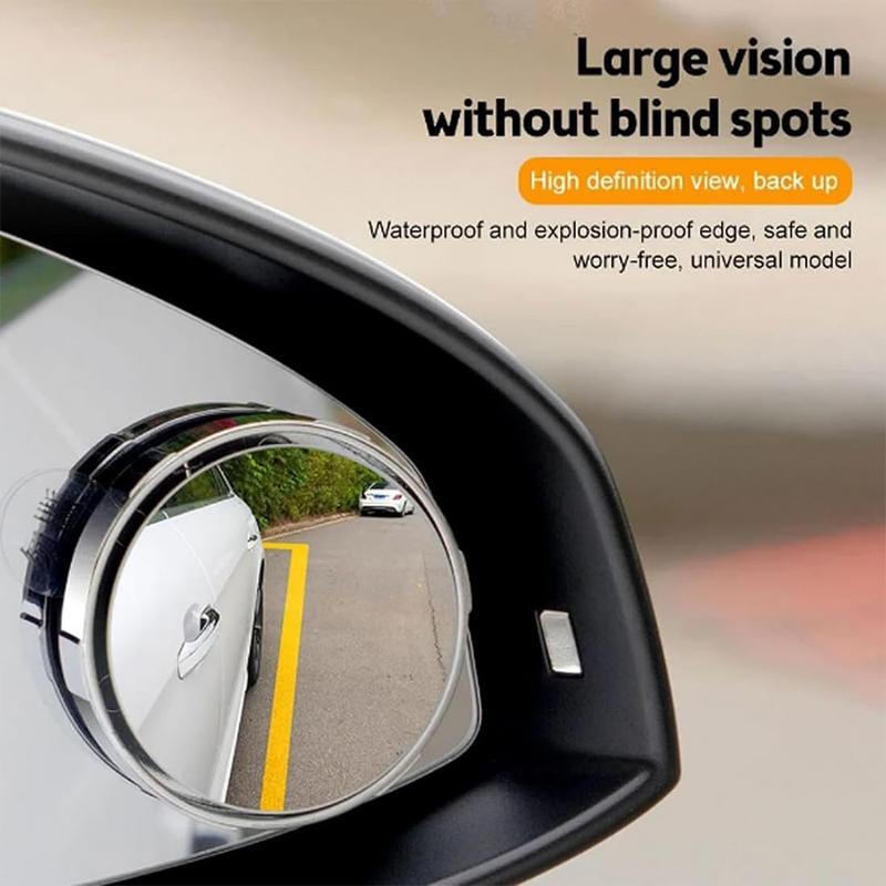 2 Stück Seitenspiegel mit Saugnapf, 360° Weitwinkel-Rückfahr-Hilfsspiegel fürs Auto