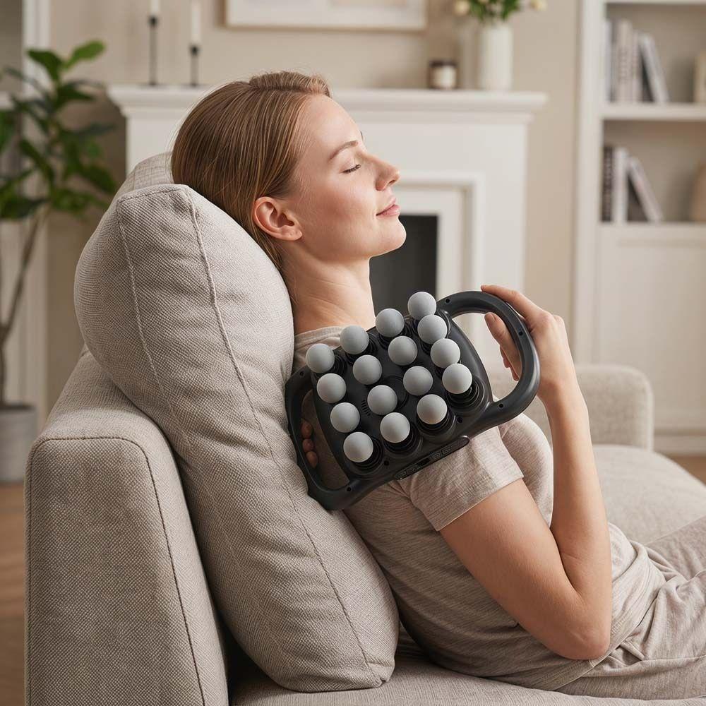 16-Head Deep Tissue Massage Device Electric Neck Shoulder Masajeador  Fitness