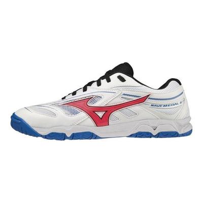 Wave Medel 6 Ammortizzante Antiscivolo Durevole Traspirante Scarpe da Allenamento Basse Sneaker Unisex Bianco Rosso Blu 81GA191521