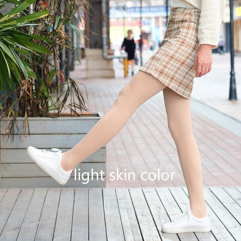 120g 160g 220g 300g Kvinner Realistiske Bunnbukser Bare Ben Artefakt Vinterplysj Vilkårlig Dobbeltlags Hudfarge Strømpebukse