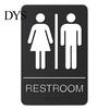 Tactile Braille Sign for Visually Impaired Unisex Restroom Men Women, 6" x 9" Self-adhesive Bathroom Door High Contrast Black And White Signs