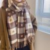 Kaszmir Zima Kobiety Kratka Ciepłe Miękkie Damskie Szaliki damskie Hiver Luxe Frędzle Damskie Bufandas szalik chusta owijka moda