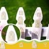 64 Stück Verzaubernde Feentüren DIY-Set Mehrere Muster Holz Feengarten Tür-Set Für DIY-Basteln
