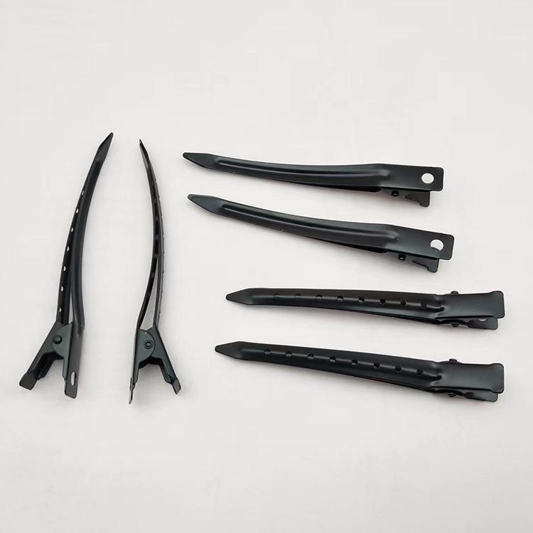 Black Studio Makeup Artist Hair Styling Duckbill Clip for Partition and Positioning