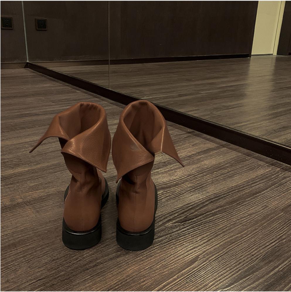 

Версия в наличии~ Новые ретро ботинки Мартина с раздвоенным голенищем, ковбойские ботинки в западном стиле, женские рыцарские ботинки средней высоты на толстой подошве, короткие ботинки 40